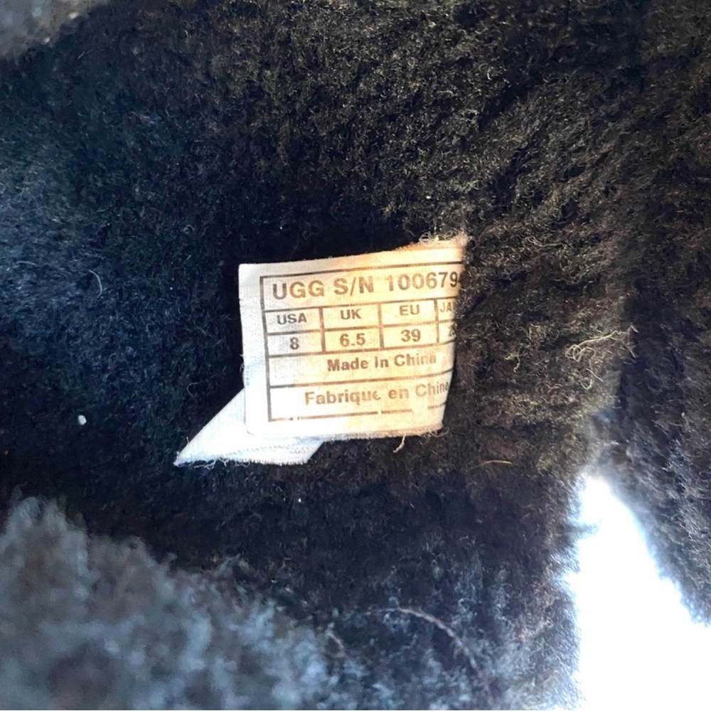 Ugg Pattern Black Shearling Winter Boots Women's … - image 4